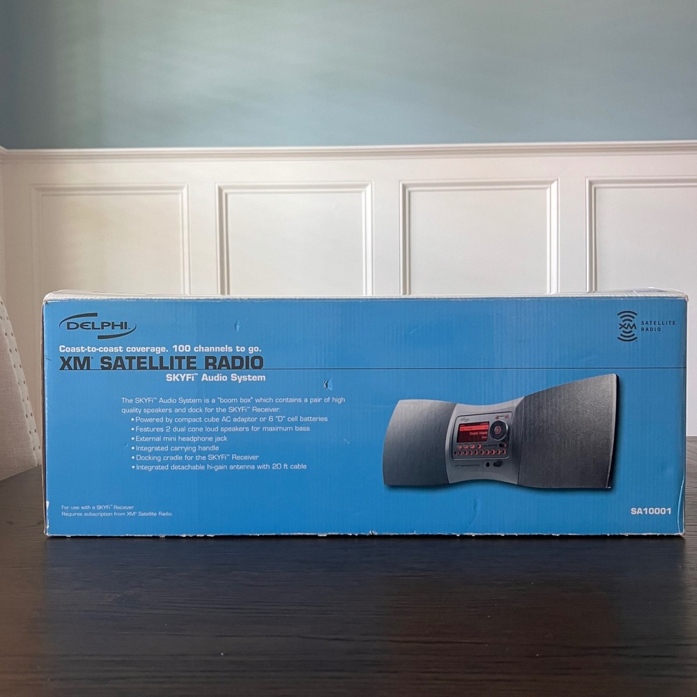 Delphi‎ SKYFi Audio System SA10001 XM Satellite Radio Speaker Dock Boombox NEW
